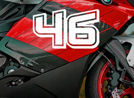 Motorrad Racing Startnummer 46 Zahl Rossi