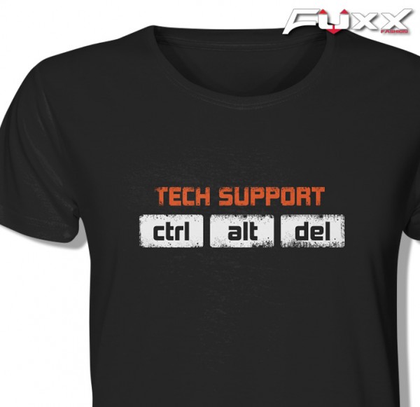 EDV Shirt " Support STRG ALT ENTF " schwarz