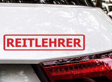 Reitlehrer - Fuck - Warnschild